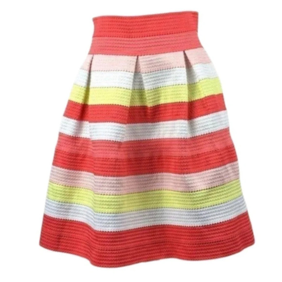 7th Avenue design studio New York and Co skirt sz M multicolored pastel striped - Picture 8 of 8
